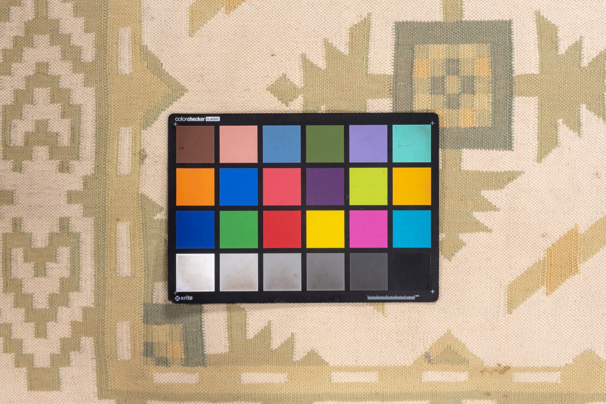 6' x 9' one-of-a-kind handmade vintage Dhurrie medium size rug. Color palette: brown, gray, light gray, off-white, orange