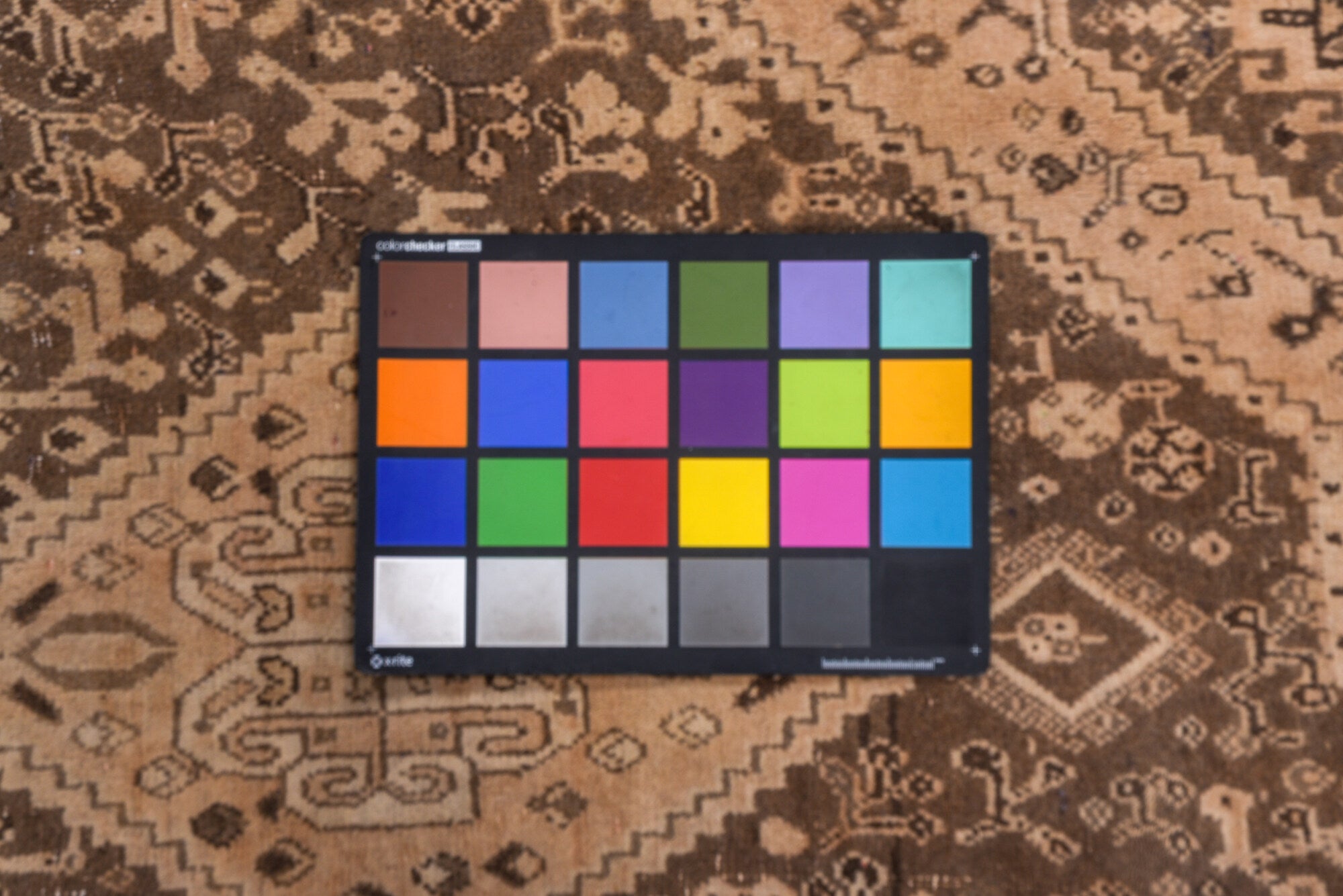 6' x 9' one-of-a-kind handmade vintage Shiraz medium size rug. Color palette: brown