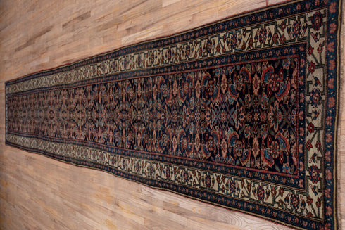 Antique Bidjar Runner Rug (3' x 18')