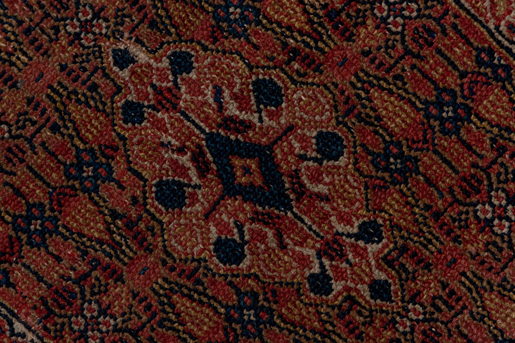 2' x 15' one-of-a-kind handmade vintage Cam Hamadan runner rug. Color palette: brown, gray, off-white, pink, red, redwood