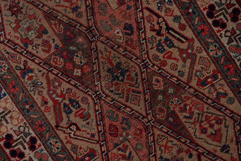 Antique Cam Hamadan Runner Rug (2' x 18')