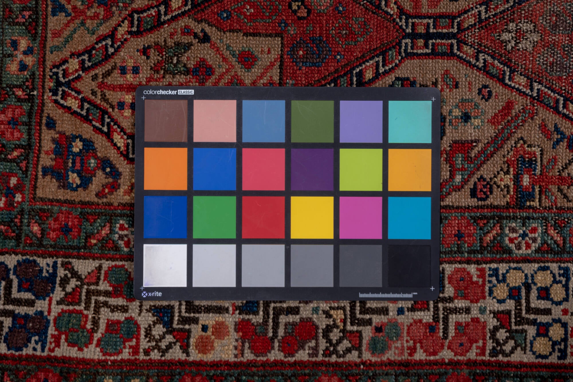 2' x 18' one-of-a-kind handmade vintage Cam Hamadan runner rug. Color palette: brown, gray, off-white, pink, red, snow