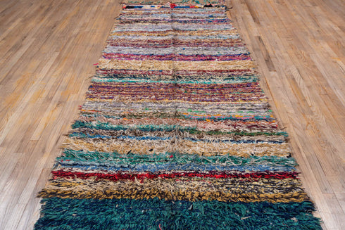 Vintage Rag Rug Runner Rug (4' x 10')