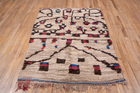 Vintage Moroccan Area Rug (4' x 6')