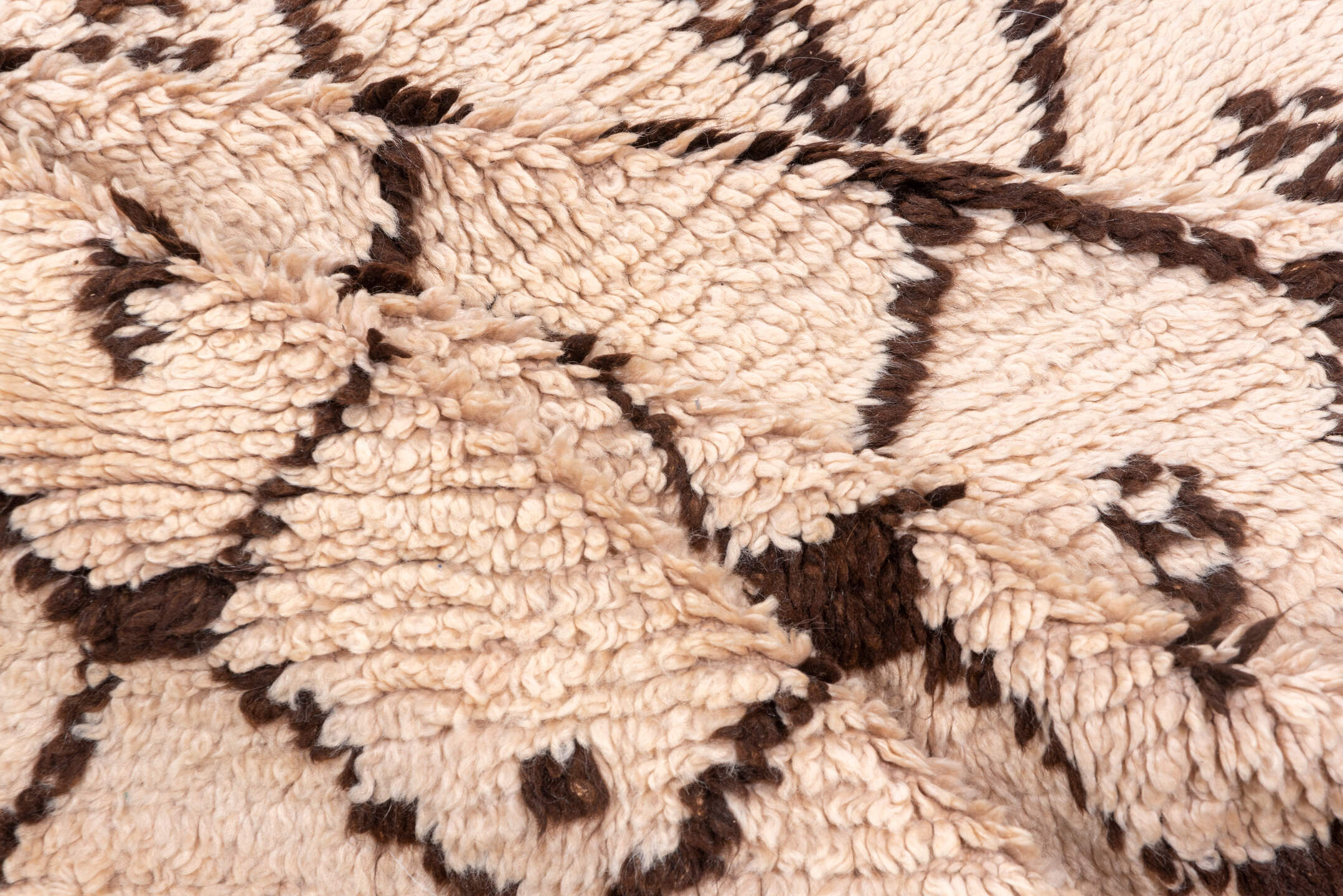 4' x 13' one-of-a-kind handmade vintage Moroccan runner rug. Color palette: brown, pink, orange, off-white, gray, redwood