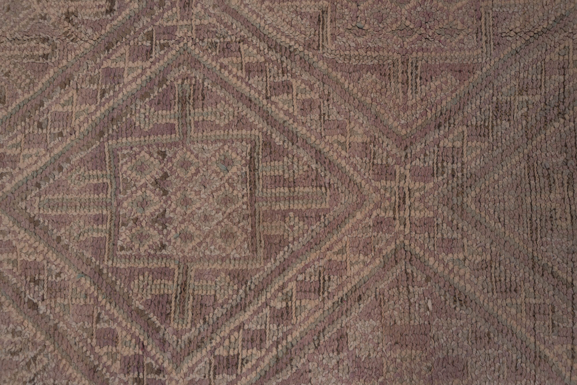 6' x 11' one-of-a-kind handmade vintage Moroccan large size rug. Color palette: brown, dark gray, gray, light gray