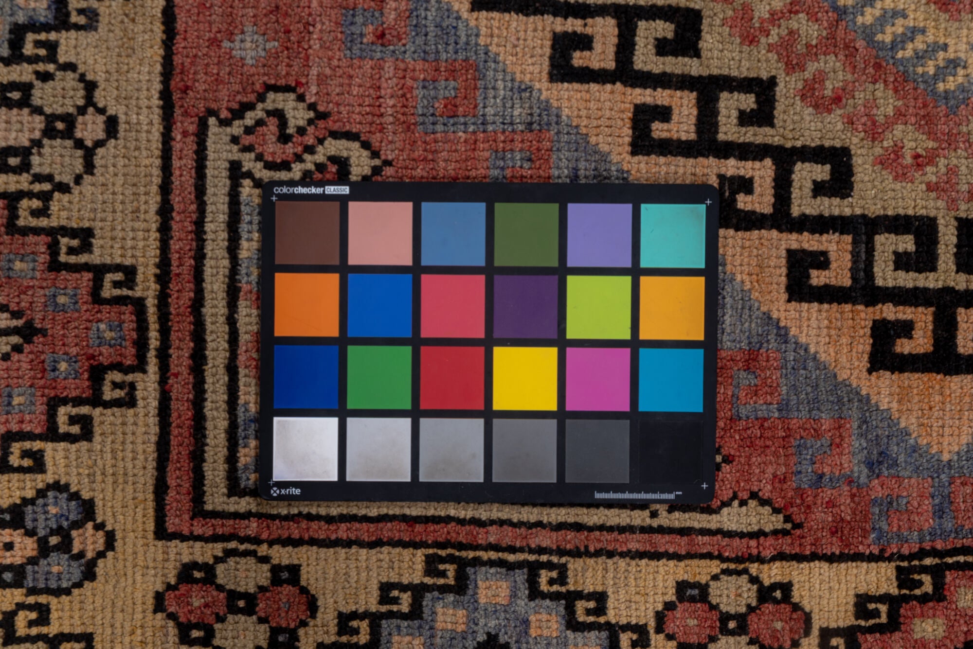 4' x 10' one-of-a-kind handmade vintage Oushak runner rug. Color palette: black, brown, gray, red