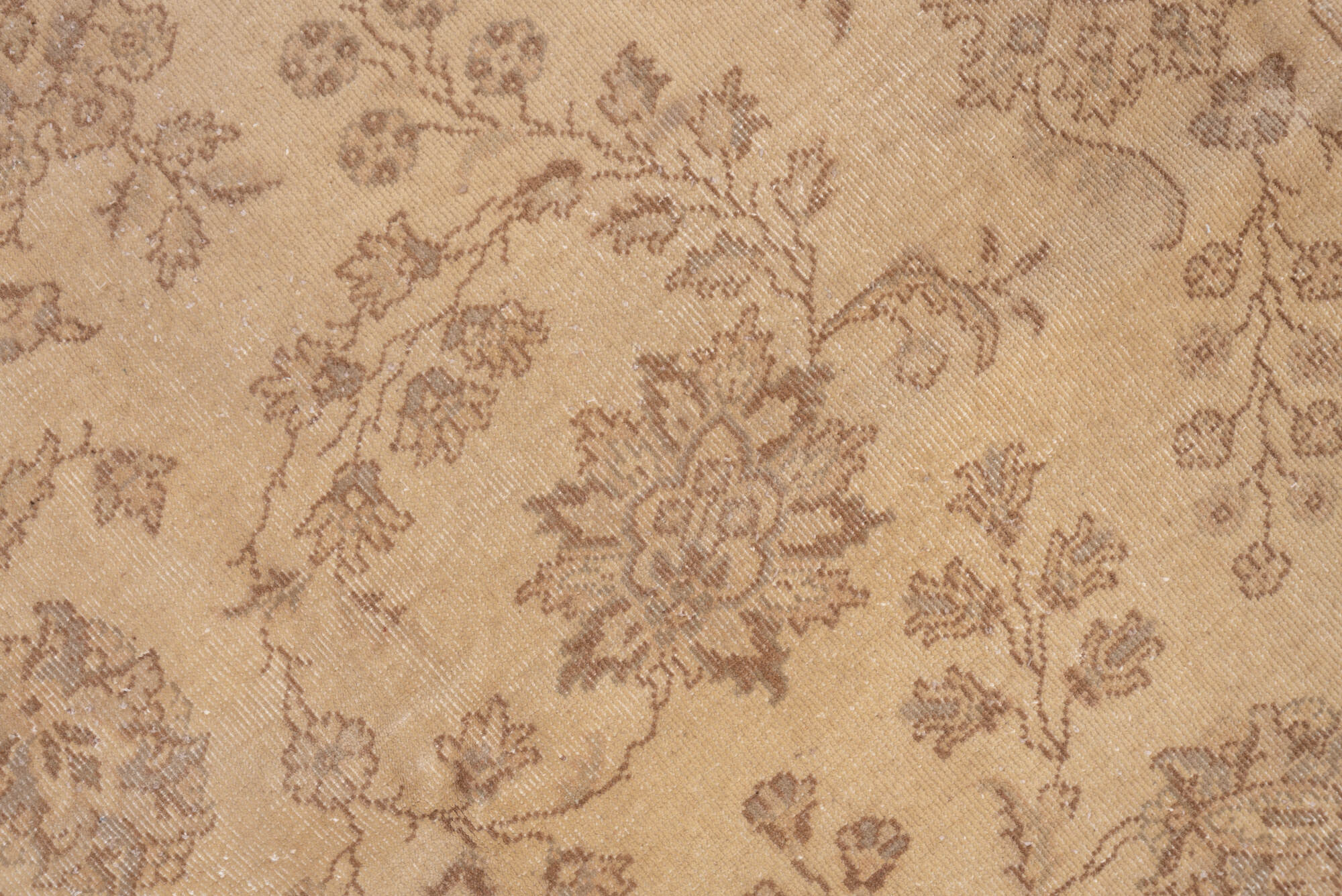 8' x 11' one-of-a-kind handmade vintage Sivas large size rug. Color palette: brown, off-white, orange, pink, tan