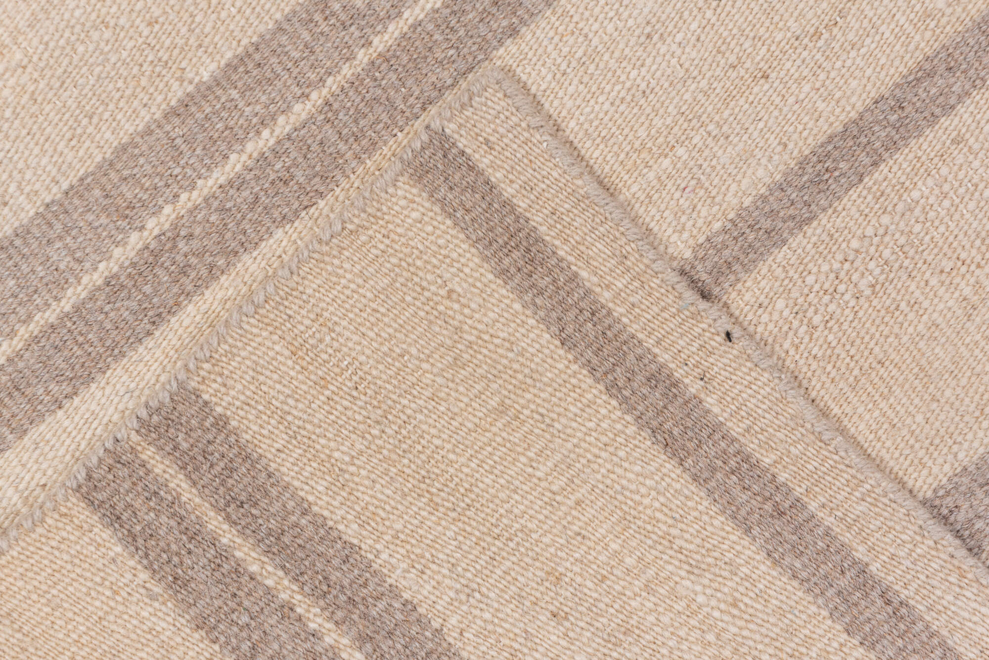 5' x 8' one-of-a-kind handmade vintage Kilim medium size rug. Color palette: brown, gray, light gray, off-white, orange