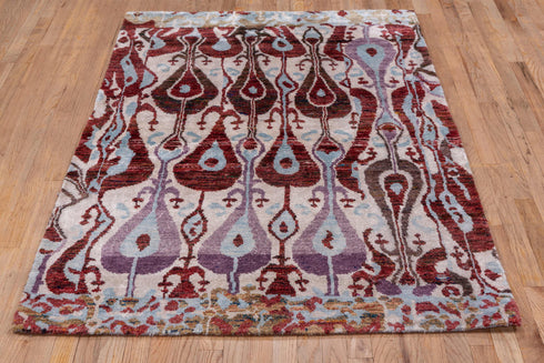 Vintage Sari Silk Area Rug (4' x 6')