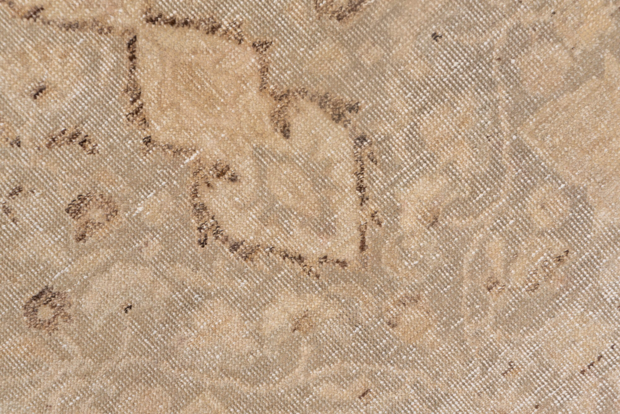 4' x 6' one-of-a-kind handmade vintage Sivas small size rug. Color palette: brown, gray, light gray, off-white, orange, pink