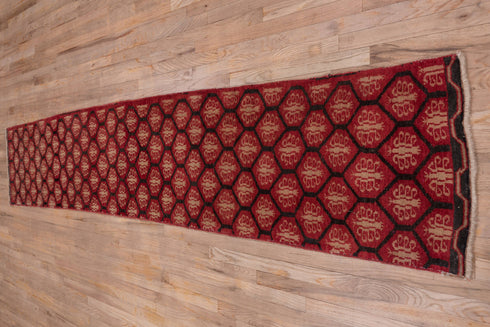 Antique Oushak Runner Rug (2' x 12')