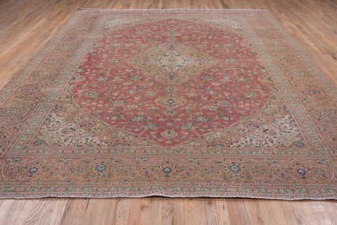 Vintage Kashan Area Rug (9' x 13')