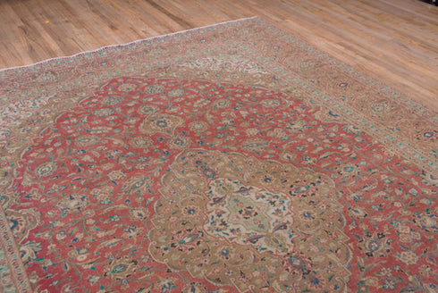 Vintage Kashan Area Rug (9' x 13')