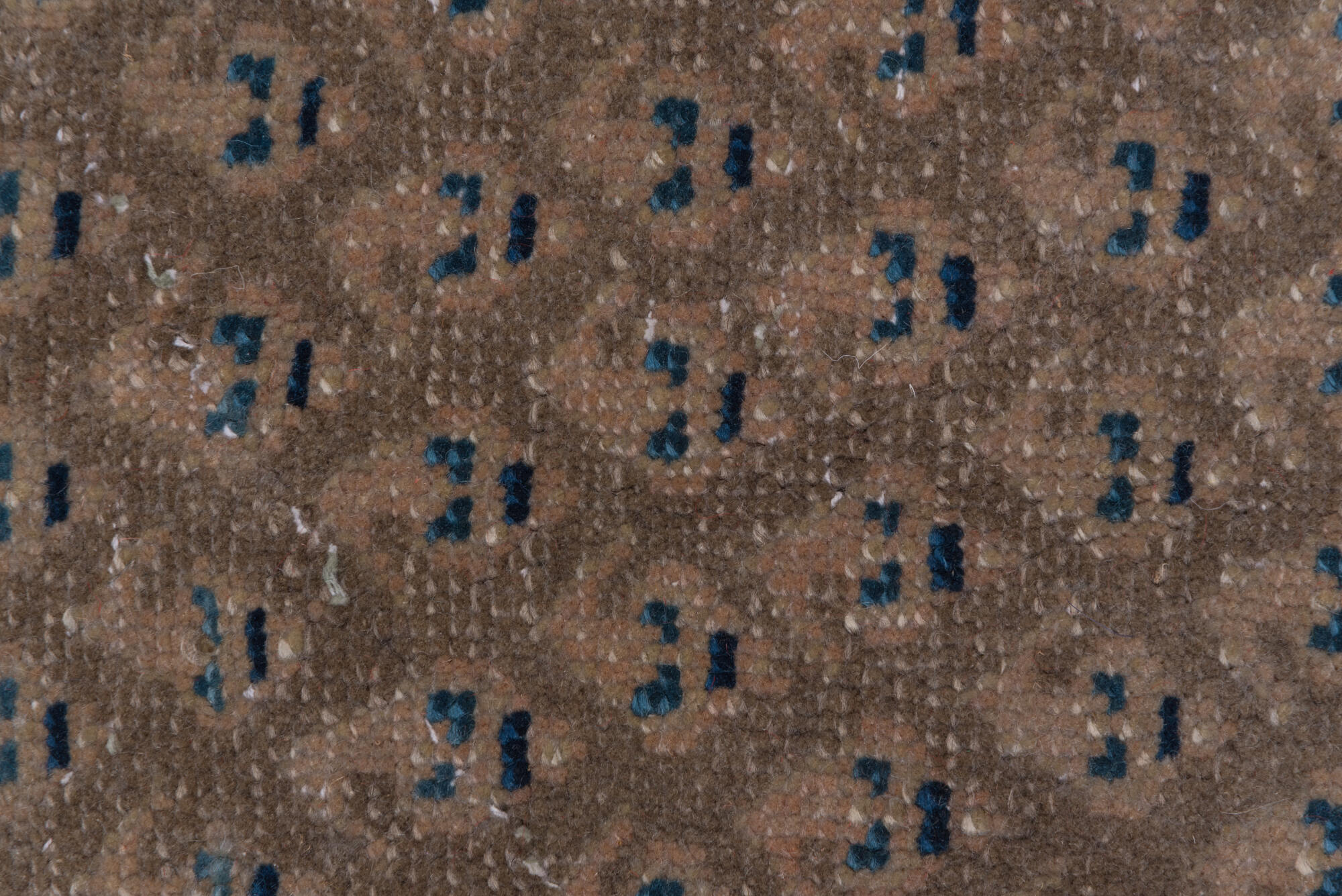 3' x 10' one-of-a-kind handmade vintage Mahal runner rug. Color palette: arapawa, black, blue, brown, dark gray, dim gray