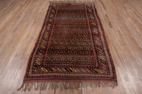 Antique Kurd Area Rug (4' x 9')