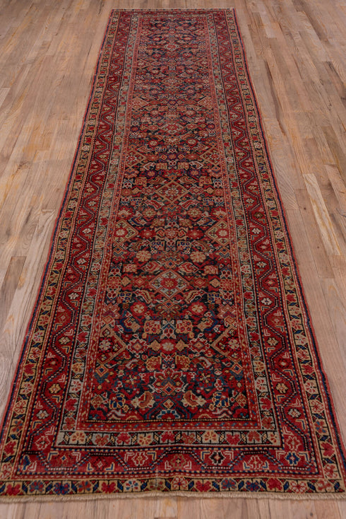 Antique Malayer Runner Rug (3' x 12')