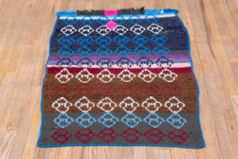 Vintage Rag Rug Area Rug (3' x 4')