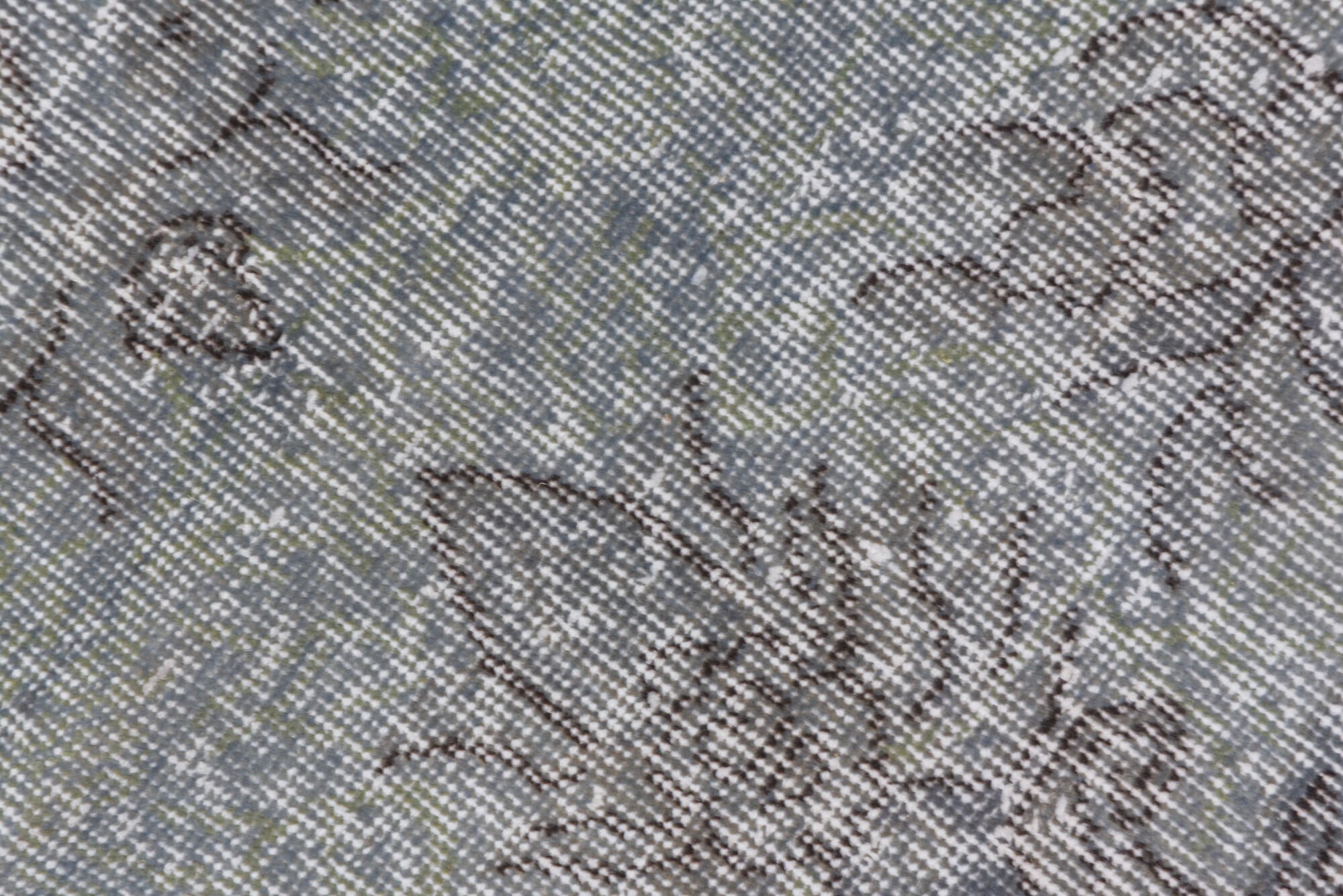 3' x 6' one-of-a-kind handmade vintage Oushak small size rug. Color palette: dark gray, dim gray, gainsboro, gray