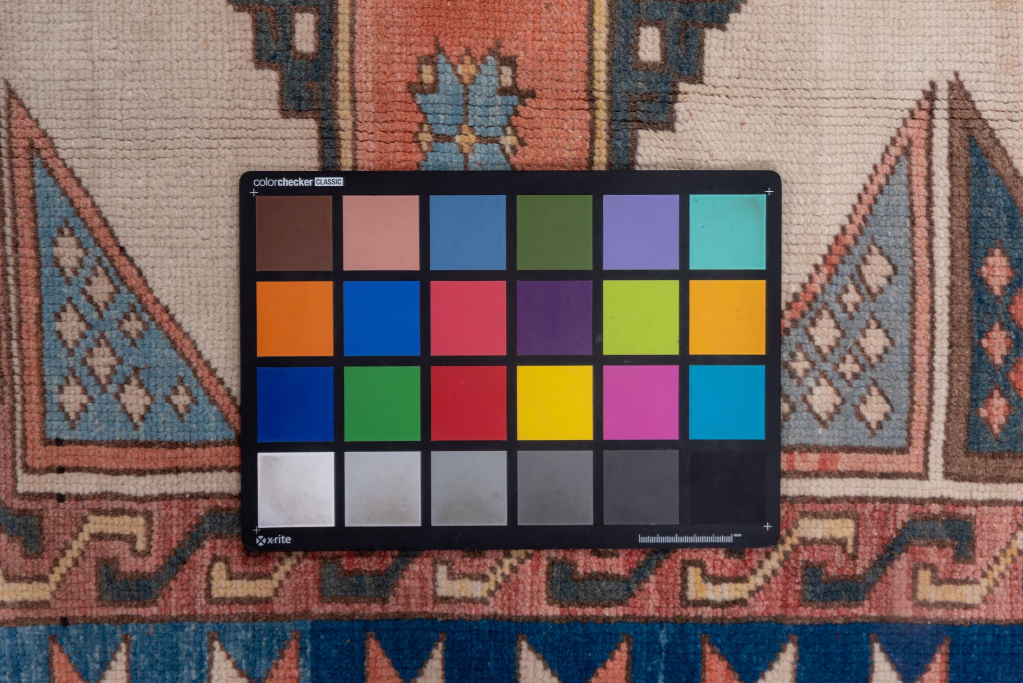 4' x 6' one-of-a-kind handmade vintage Oushak small size rug. Color palette: black, blue, brown, gray, light gray, off-white