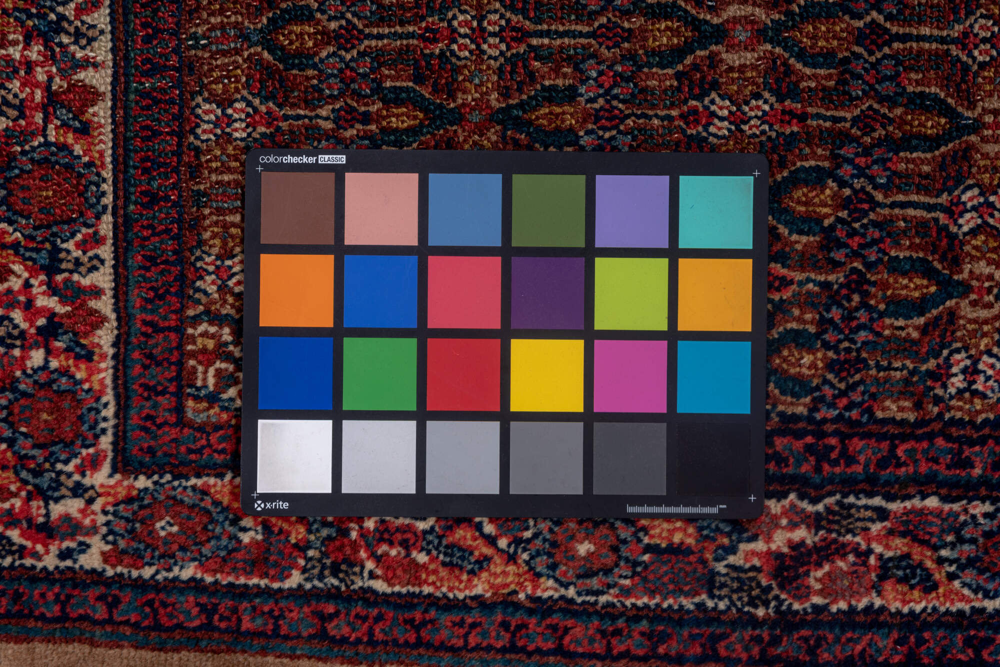 3' x 14' one-of-a-kind handmade vintage Cam Hamadan runner rug. Color palette: blue, brown, gray, pink, red, redwood