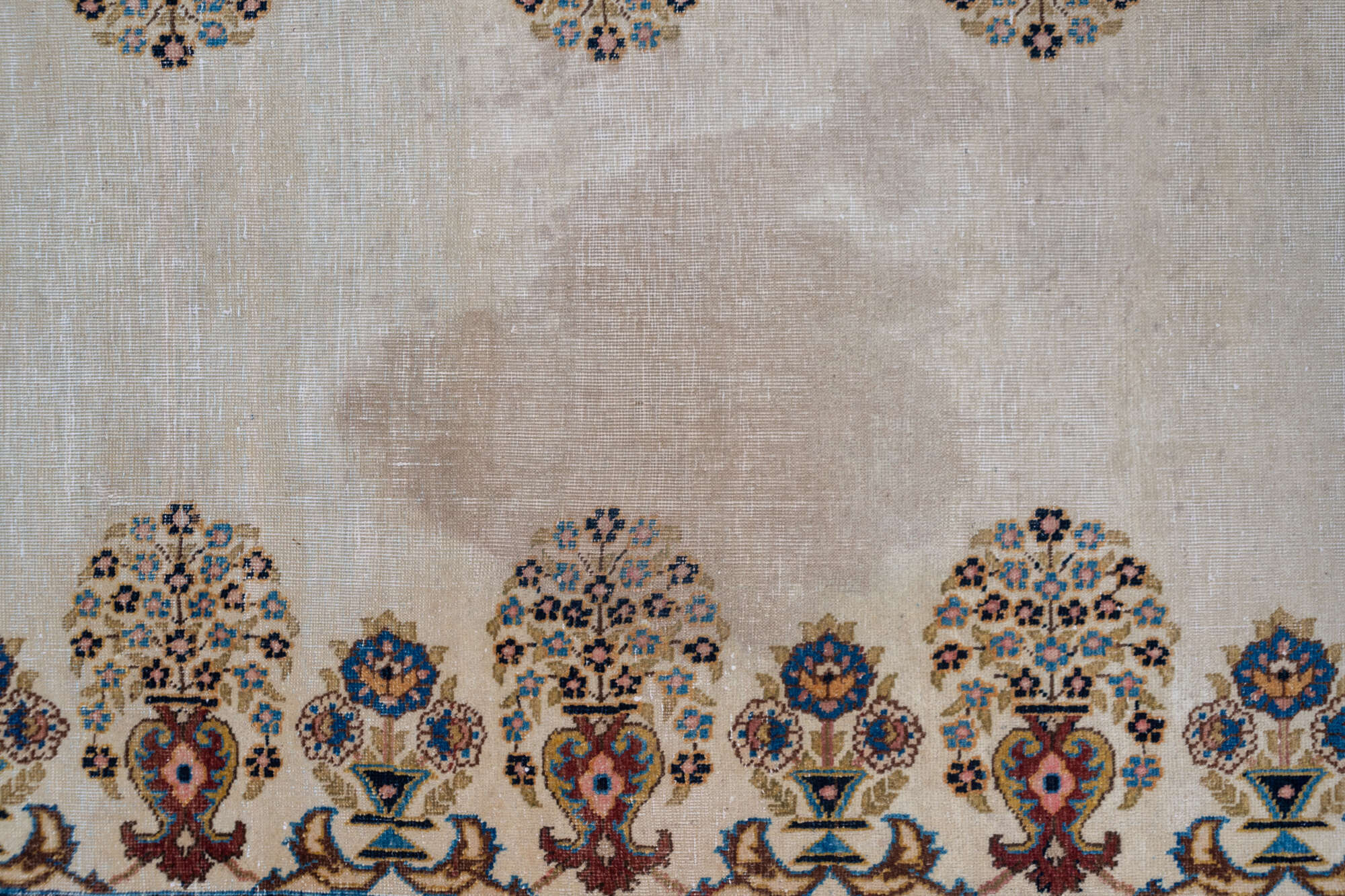 2' x 13' one-of-a-kind handmade vintage Tabriz runner rug. Color palette: black, brown, dim gray, gray