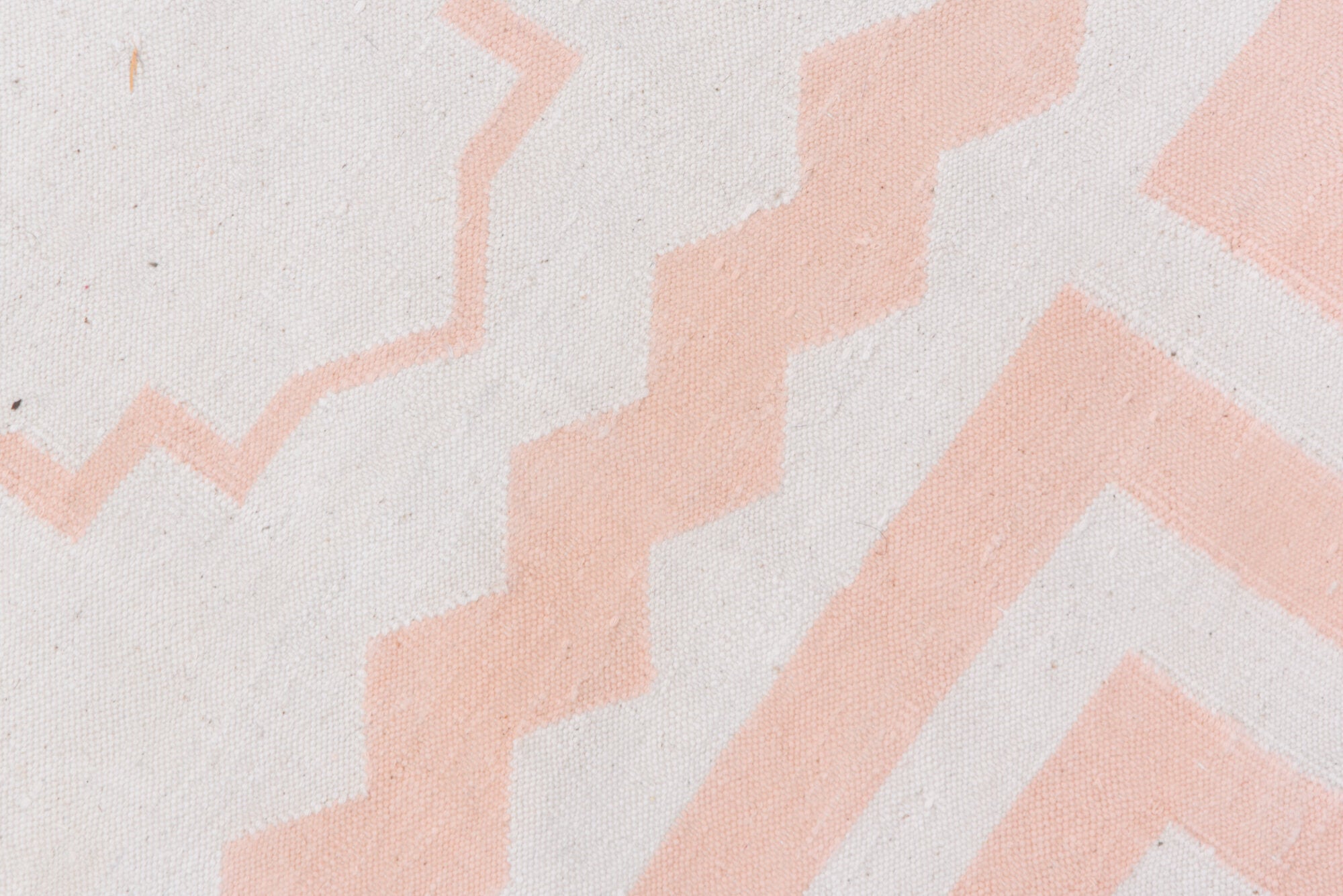 8' x 11' one-of-a-kind handmade vintage Dhurrie large size rug. Color palette: gainsboro, ghost white, gray, lavender blush