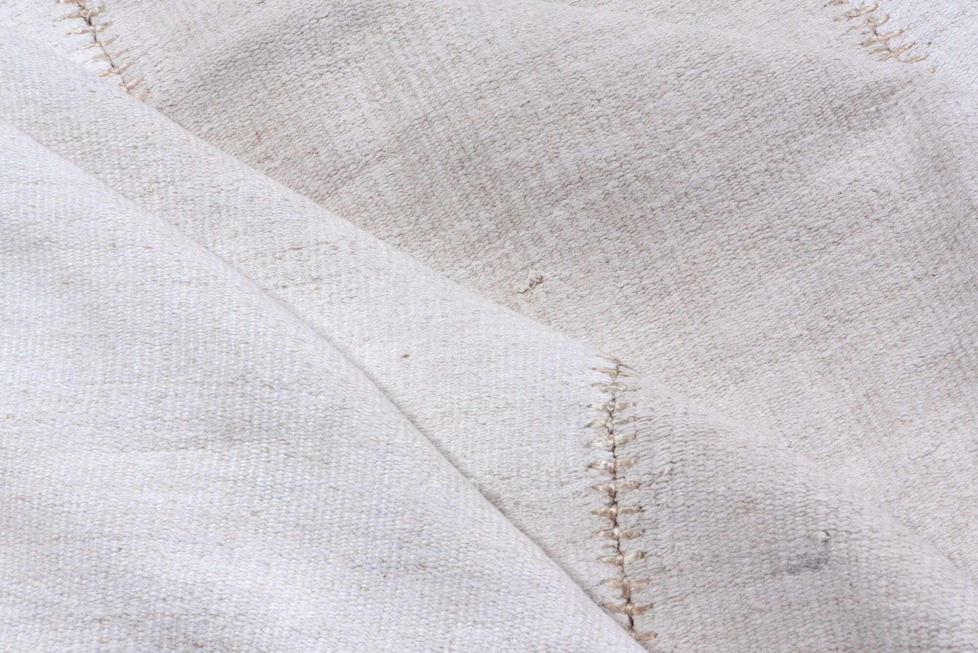 9' x 12' one-of-a-kind handmade vintage Hemp Kilim large size rug. Color palette: alice blue, azure, dark gray, gainsboro