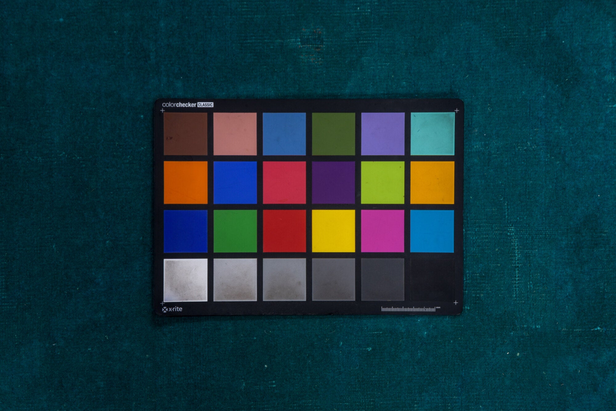 5' x 6' one-of-a-kind handmade vintage Overdyed rug. Color palette: blue, dark gray, gray, green, light gray, off-white