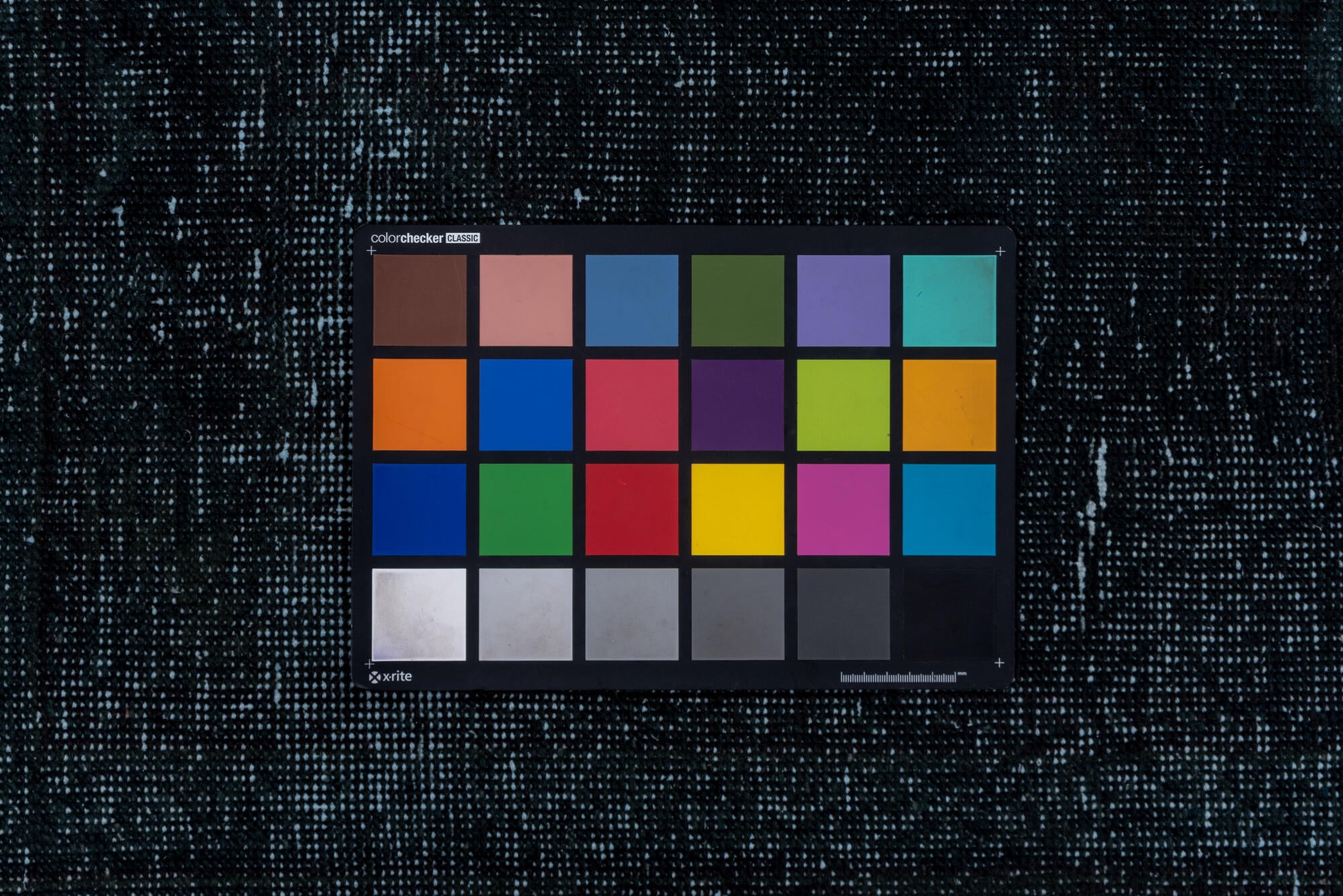 4' x 11' one-of-a-kind handmade vintage Overdyed runner rug. Color palette: black, blue, charcoal, gray, light blue