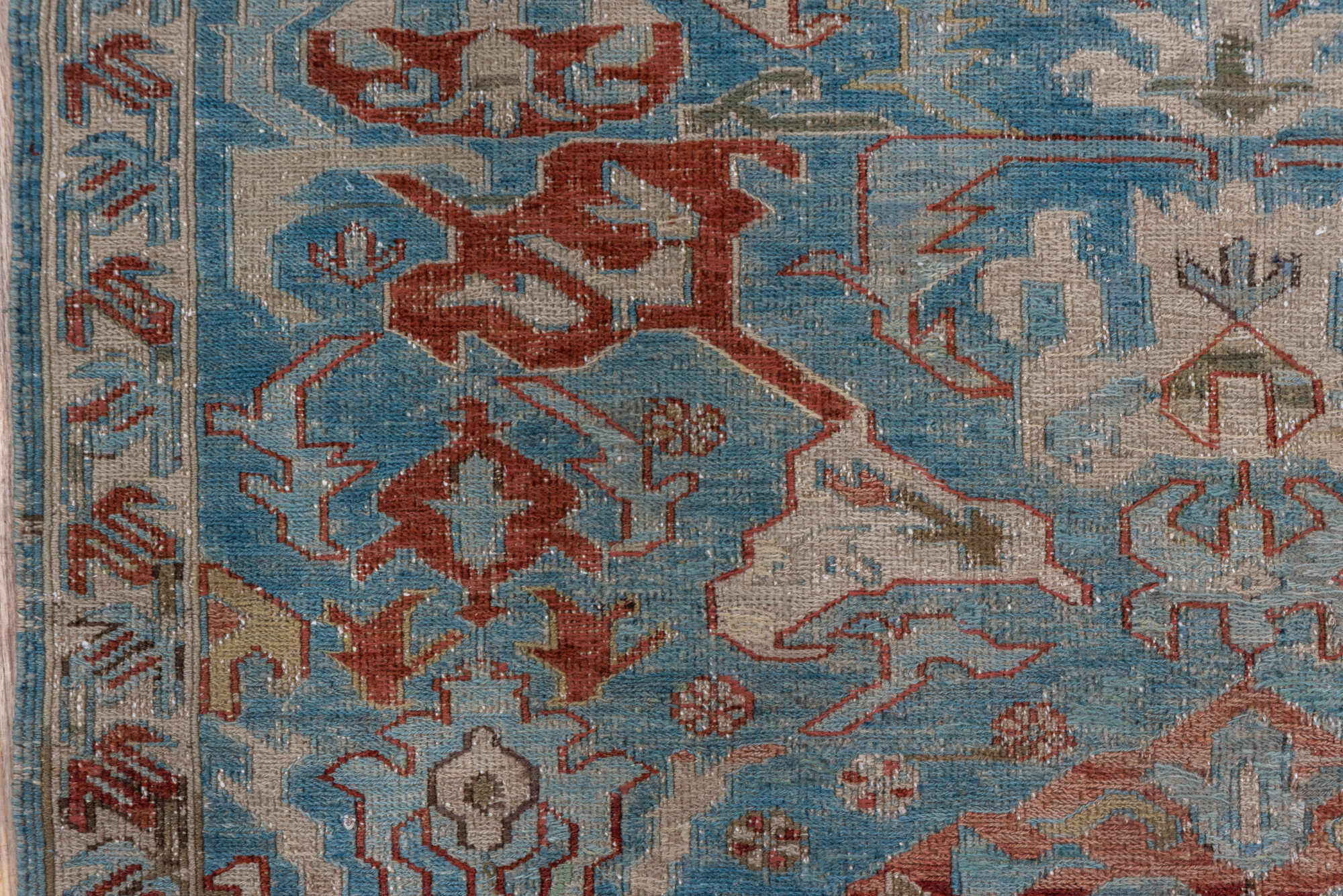 3' x 5' one-of-a-kind handmade vintage Sumak small size rug. Color palette: brown, dark gray, dim gray, gainsboro, gray