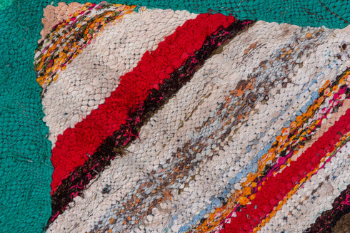 Vintage Rag Rug Area Rug (5' x 8')
