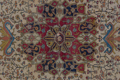Antique Mohtasham Kashan Area Rug (4' x 6')