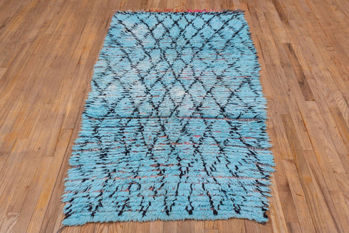 Vintage Rag Rug Runner Rug (3' x 7')