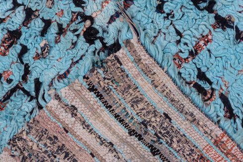 Vintage Rag Rug Runner Rug (3' x 7')