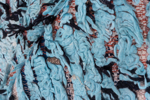 Vintage Rag Rug Runner Rug (3' x 7')