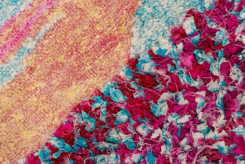 Vintage Rag Rug Area Rug (4' x 9')