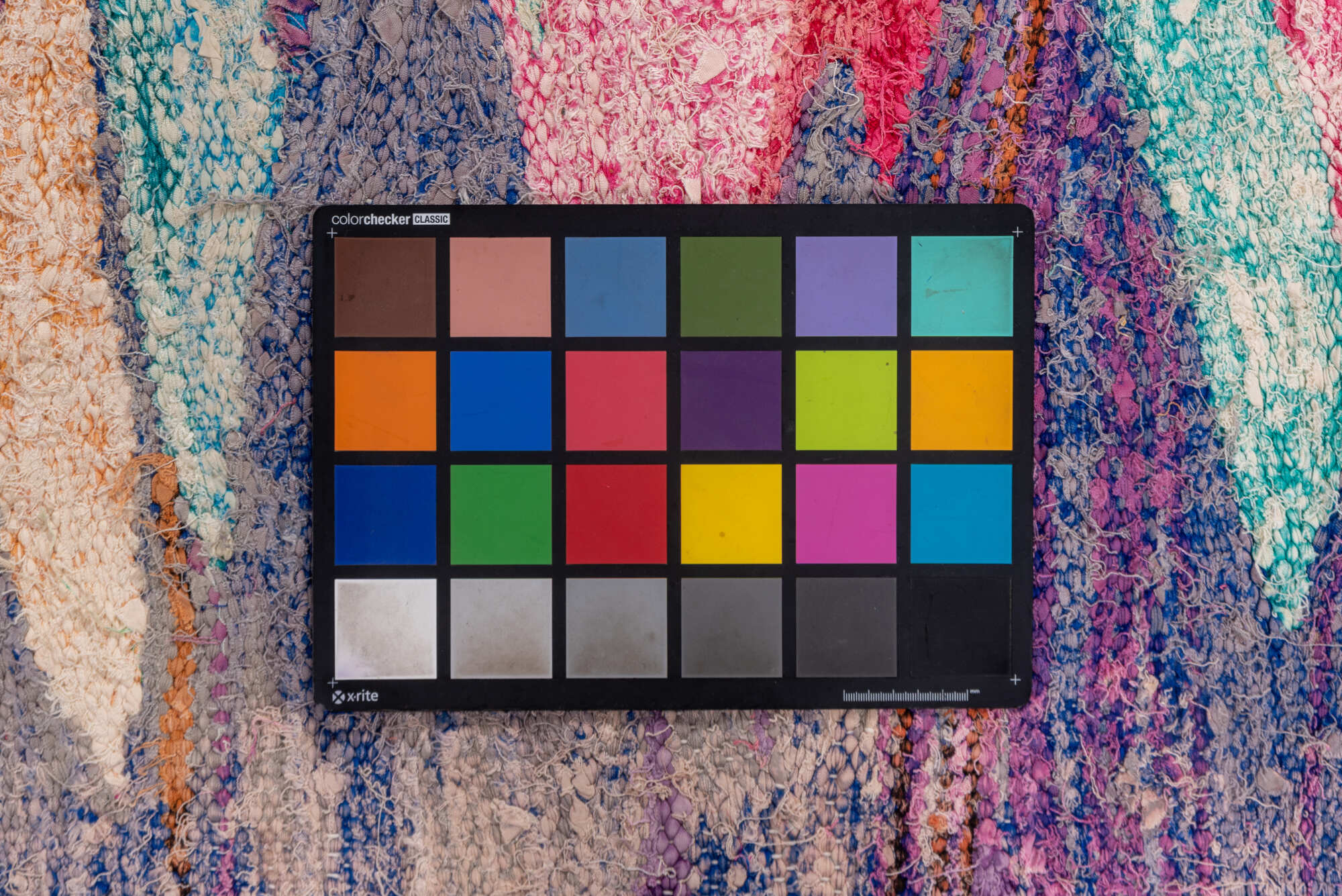 4' x 8' one-of-a-kind handmade vintage Flatweave rug. Color palette: blue, brown, gray, green, light blue, light gray, pink