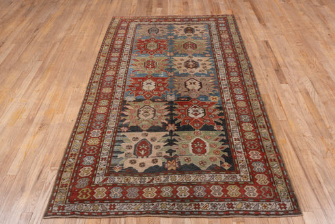 Antique Caucasian Area Rug (4' x 8')