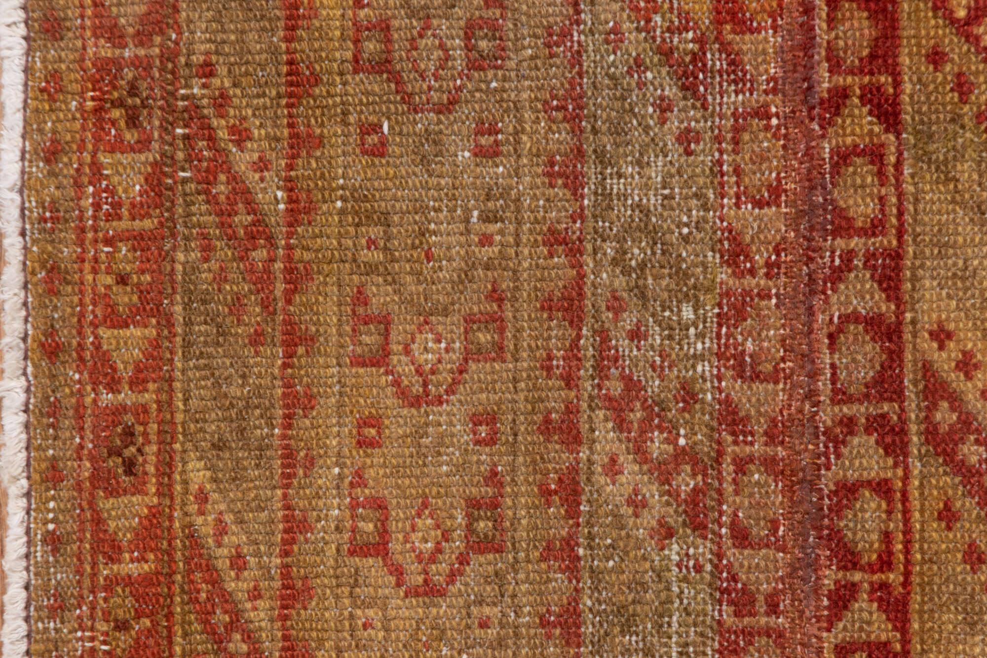 2' x 6' one-of-a-kind handmade vintage Malayer runner rug. Color palette: brown, gray, light gray, off-white, pink, red