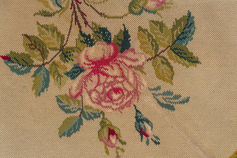 Vintage Needlepoint Area Rug (6' x 7')