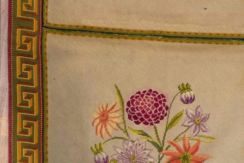 Vintage Needlepoint Area Rug (6' x 7')