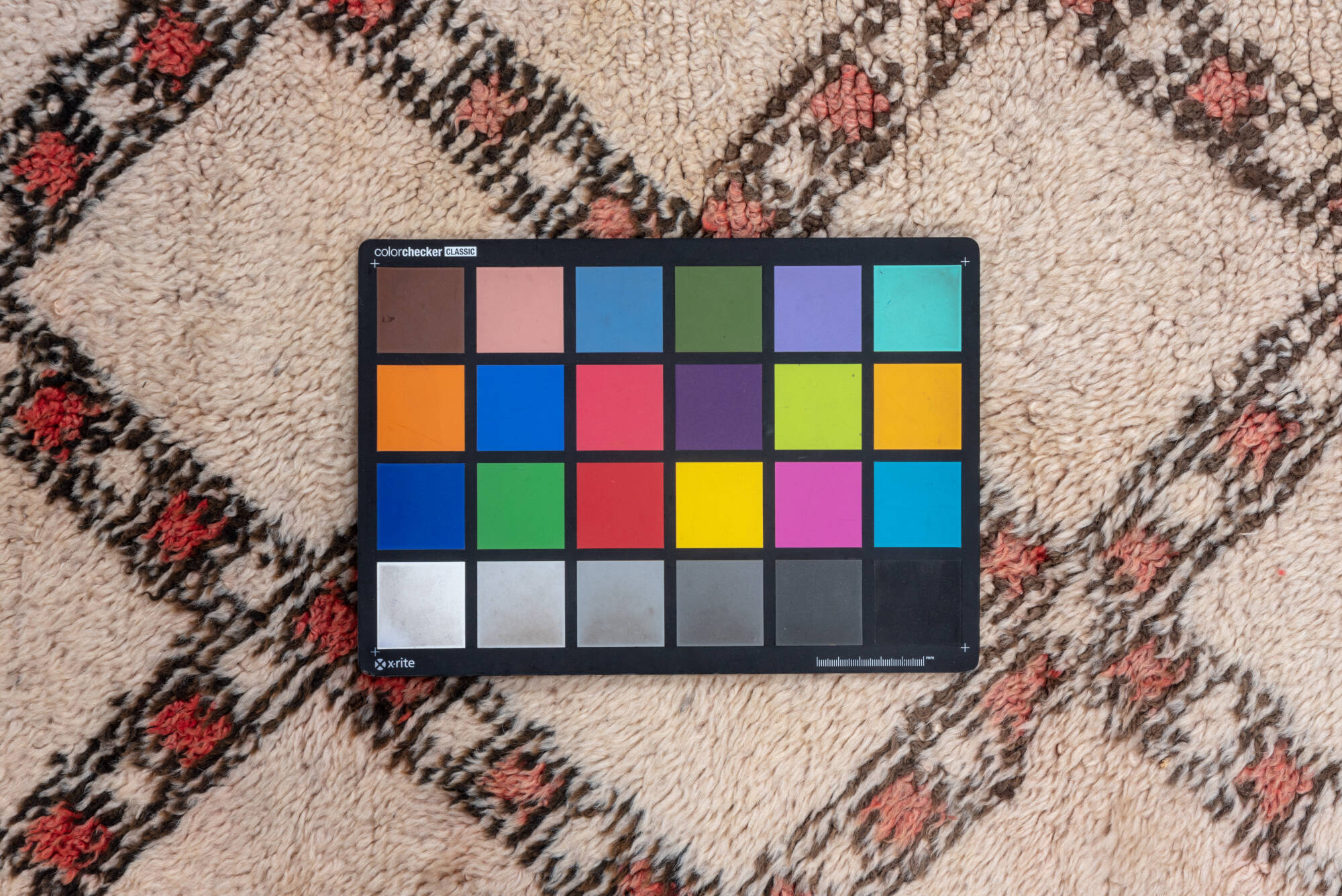 6' x 8' one-of-a-kind handmade vintage Moroccan medium size rug. Color palette: brown, gray, indian red, light gray