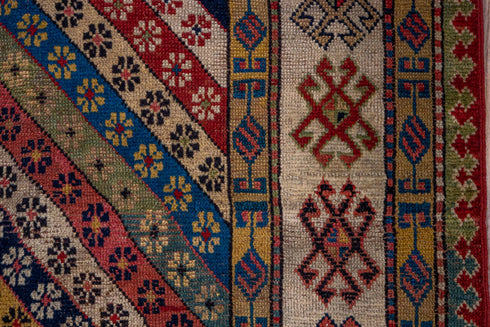 Antique Caucasian Runner Rug (4' x 8')