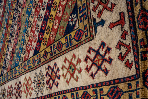 Antique Caucasian Runner Rug (4' x 8')