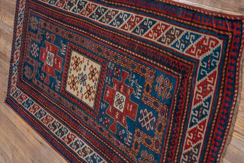 Antique Kazak Runner Rug (3' x 6')