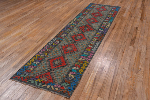 Vintage Kilim Runner Rug (2' x 9')