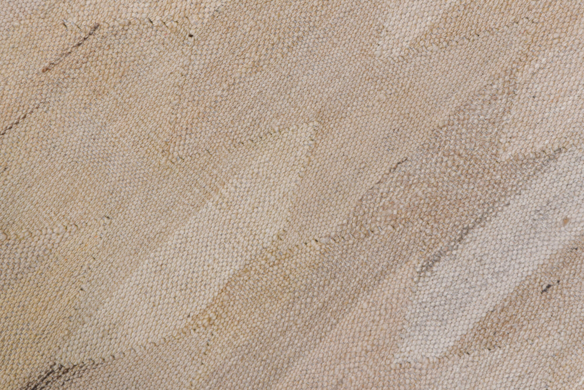 3' x 13' one-of-a-kind handmade vintage Kilim runner rug. Color palette: gray, light gray, off-white, pink, silver, snow