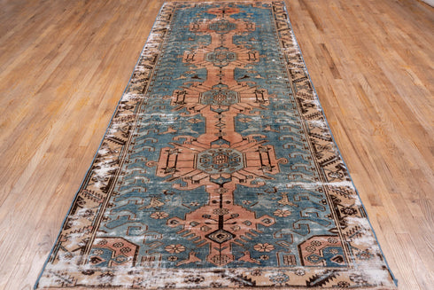 Vintage Distressed Runner Rug (4' x 12')