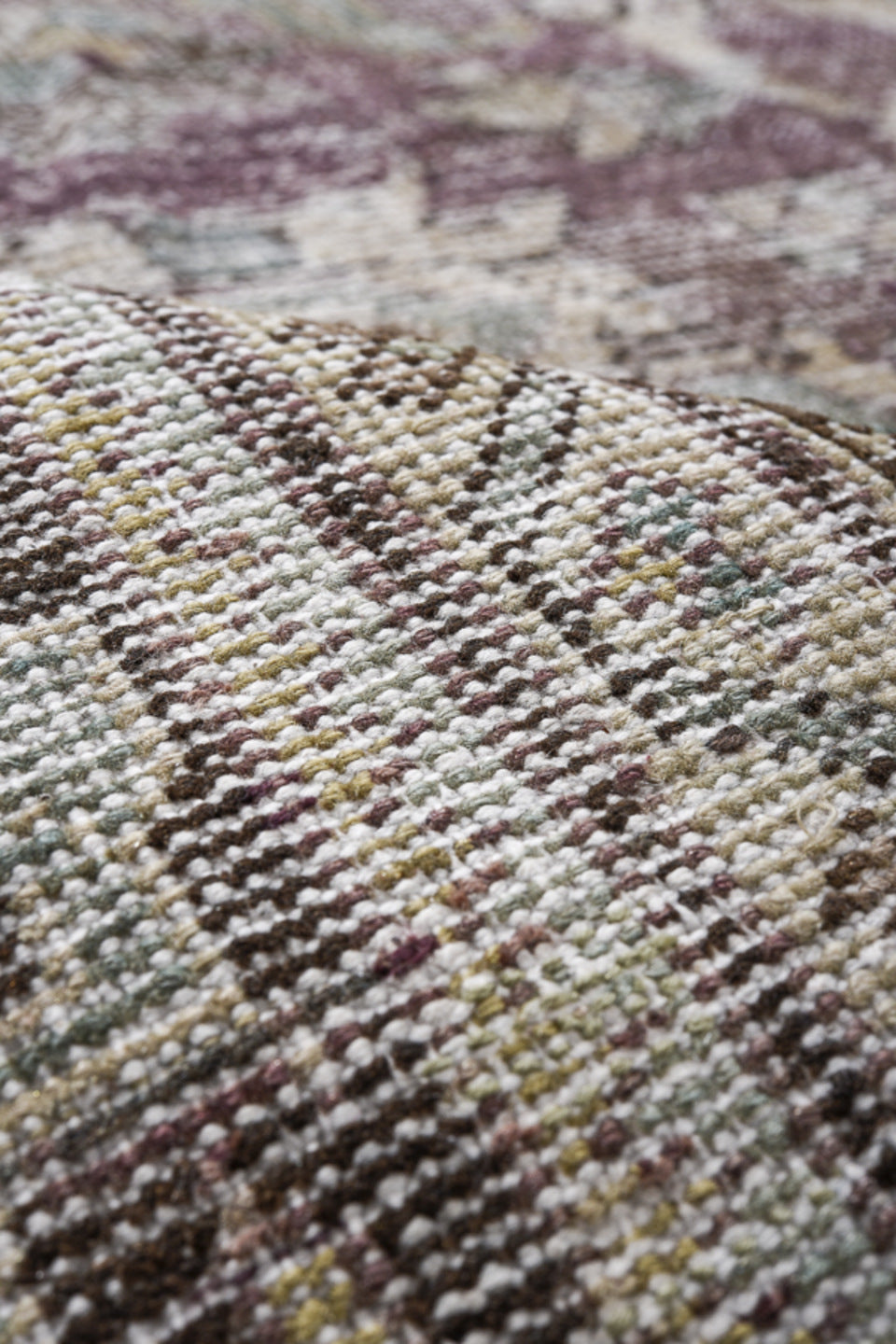 8' x 12' one-of-a-kind handmade vintage Mahal large size rug. Color palette: gray, brown, light gray, off-white, dim gray